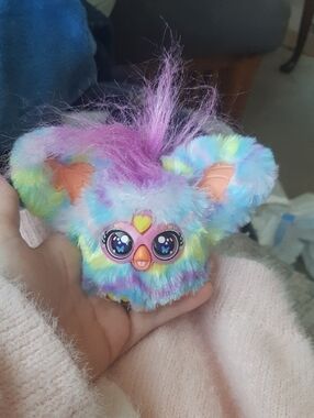 Colorful Plush Creature Toy - Rainbow Fur